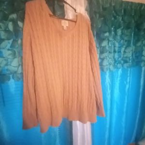 Plus size cable knit sweater